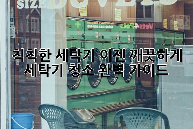 칙칙한 세탁기, 이젠 깨끗하게! 세탁기 청소 완벽 가이드