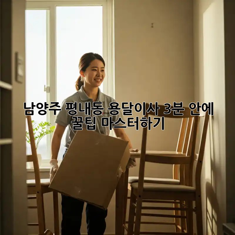 남양주 평내동 용달이사: 3분 안에 꿀팁 마스터하기 🚚✨