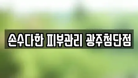 손수다한 피부관리 광주첨단점