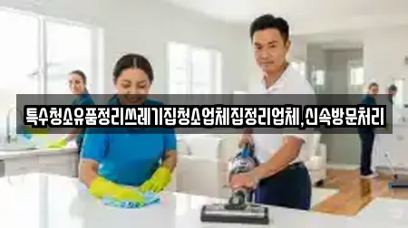 특수청소유품정리쓰레기집청소업체집정리업체,신속방문처리