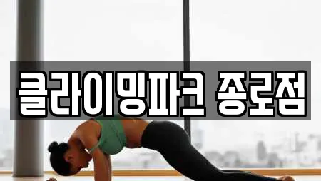 클라이밍파크 종로점