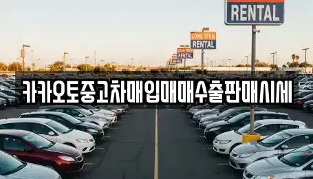 카카오토중고차매입매매수출판매시세