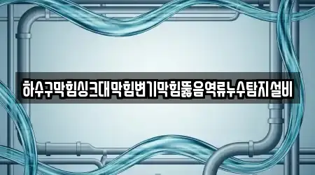 하수구막힘싱크대막힘변기막힘뚫음역류누수탐지설비