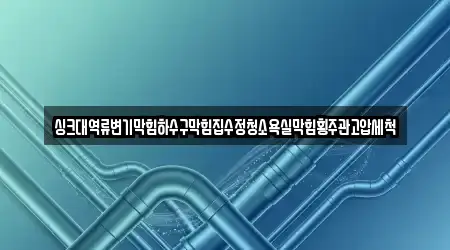 싱크대역류변기막힘하수구막힘집수정청소욕실막힘횡주관고압세척