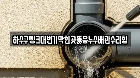 하수구씽크대변기막힌곳뚫음누수배관수리함