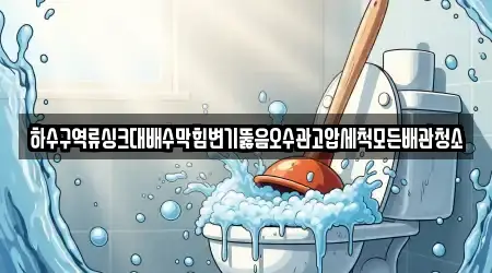 하수구역류싱크대배수막힘변기뚫음오수관고압세척모든배관청소