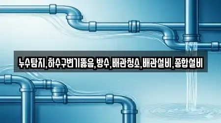 누수탐지,하수구변기뚫음,방수,배관청소,배관설비,종합설비