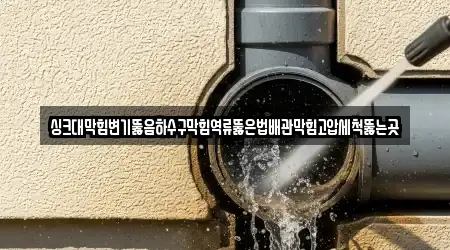 싱크대막힘변기뚫음하수구막힘역류뚫은법배관막힘고압세척뚫는곳