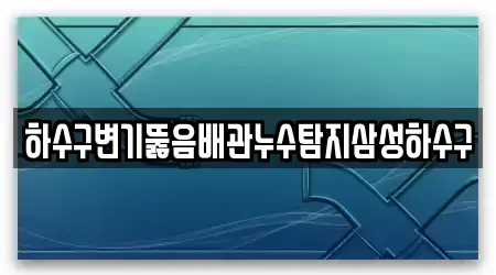 하수구변기뚫음배관누수탐지삼성하수구