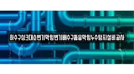 하수구싱크대소변기막힘변기배수구뚫음막힘누수탐지설비공사