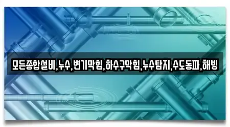 모든종합설비,누수,변기막힘,하수구막힘,누수탐지,수도동파,해빙