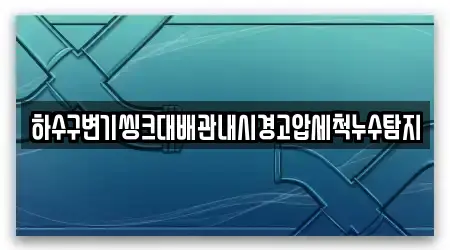 하수구변기씽크대배관내시경고압세척누수탐지