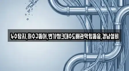 누수탐지,하수구뚫어,변기씽크대수도배관막힘뚫음,경남설비