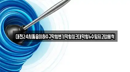 대전24시뚫음이하수구막힘변기막힘싱크대막힘누수탐지고압세척