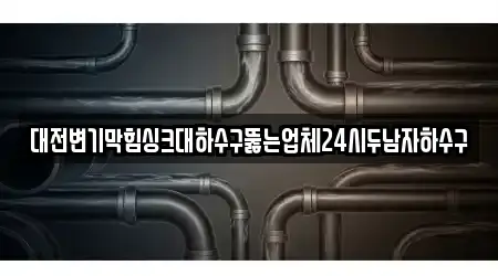 대전변기막힘싱크대하수구뚫는업체24시두남자하수구