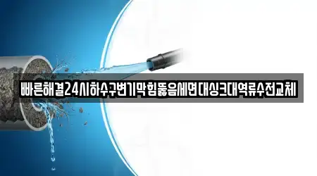 빠른해결24시하수구변기막힘뚫음세면대싱크대역류수전교체