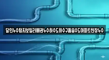 달인누수탐지보일러배관누수하수도하수구뚫음수도아파트천장누수
