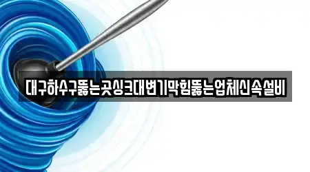 대구하수구뚫는곳싱크대변기막힘뚫는업체신속설비