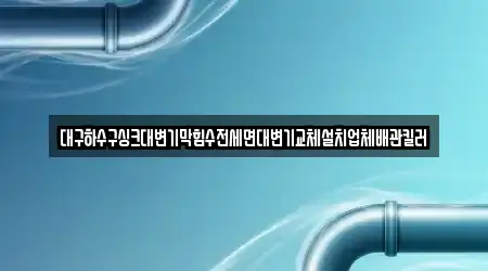대구하수구싱크대변기막힘수전세면대변기교체설치업체배관킬러