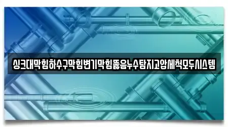 싱크대막힘하수구막힘변기막힘뚫음누수탐지고압세척모두시스템