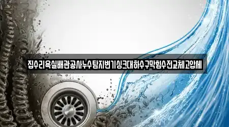 집수리욕실배관공사누수탐지변기싱크대하수구막힘수전교체고압세