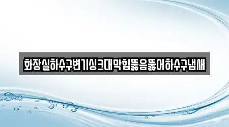 화장실하수구변기싱크대막힘뚫음뚫어하수구냄새