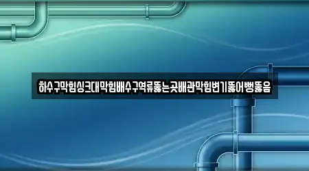 하수구막힘싱크대막힘배수구역류뚫는곳배관막힘변기뚫어뻥뚫음