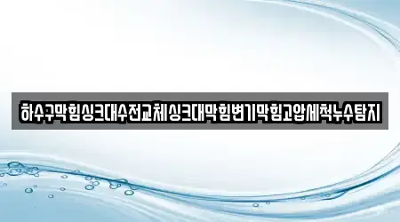 하수구막힘싱크대수전교체싱크대막힘변기막힘고압세척누수탐지