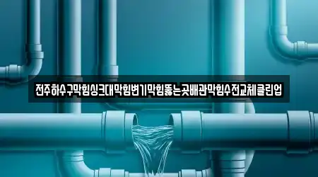 전주하수구막힘싱크대막힘변기막힘뚫는곳배관막힘수전교체클린업