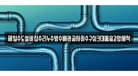 제일수도설비집수리누수방수배관공사하수구싱크대뚫음고압세척