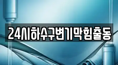 24시하수구변기막힘출동