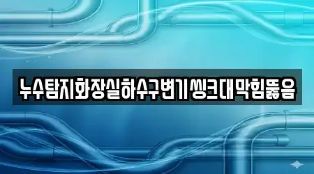 누수탐지화장실하수구변기씽크대막힘뚫음