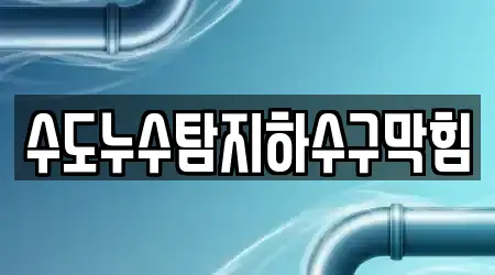 수도누수탐지하수구막힘