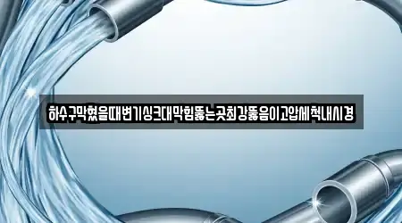 하수구막혔을때변기싱크대막힘뚫는곳최강뚫음이고압세척내시경