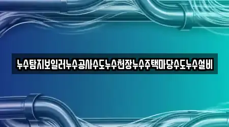 누수탐지보일러누수공사수도누수천장누수주택마당수도누수설비