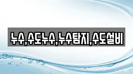 누수,수도누수,누수탐지,수도설비