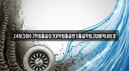 24시간하수구막힘뚫음싱크대막힘뚫음변기뚫음막힘고압세척내시경