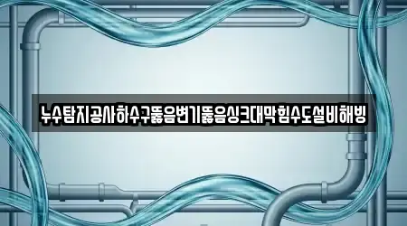 누수탐지공사하수구뚫음변기뚫음싱크대막힘수도설비해빙