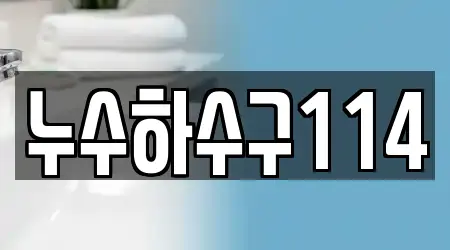 누수하수구114