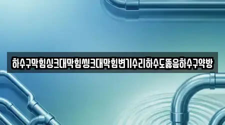 하수구막힘싱크대막힘씽크대막힘변기수리하수도뚫음하수구약방