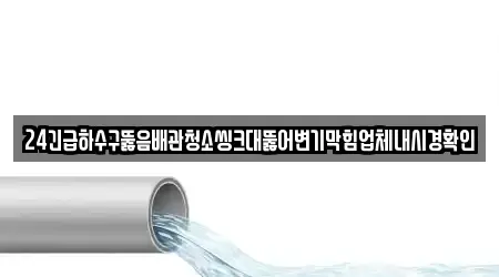 24긴급하수구뚫음배관청소씽크대뚫어변기막힘업체내시경확인