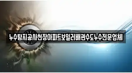 누수탐지공사천장아파트보일러배관수도누수전문업체