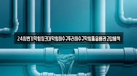 24시변기막힘싱크대막힘하수구뚜러하수구막힘뚫음배관고압세척