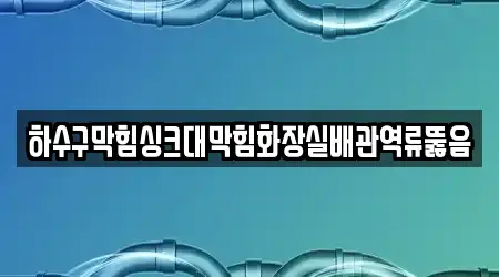하수구막힘싱크대막힘화장실배관역류뚫음