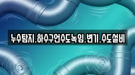 누수탐지.하수구언수도녹임.변기.수도설비
