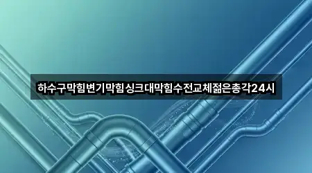 하수구막힘변기막힘싱크대막힘수전교체젊은총각24시