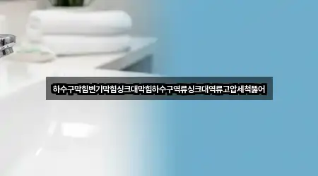 하수구막힘변기막힘싱크대막힘하수구역류싱크대역류고압세척뚫어