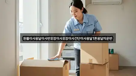 원룸이사용달이사반포장이사포장이사간단이사용달1톤용달차운반