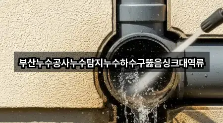 부산누수공사누수탐지누수하수구뚫음싱크대역류