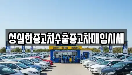 강원 양구군 중고차매입 전문 성실한중고차수출중고차매입시세